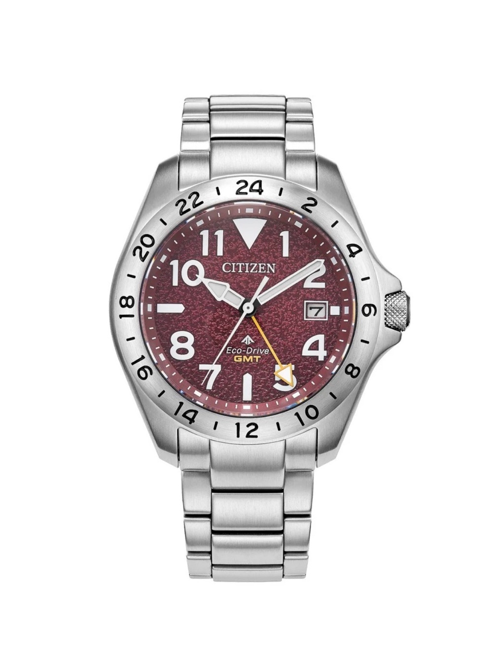 Citizen BJ7150-50W Eco-Drive GMT Burgundy Dial Sapphire 200M Men’s Watch